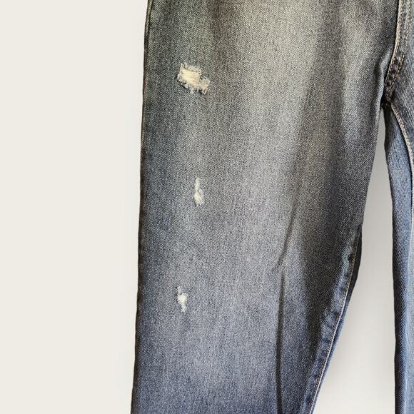 Sincerely Jules NWT Distressed Raw Hem HighRise Mom Stovepipe straight jeans sz7 - Picture 6 of 7